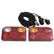 Vidaxl aanhangerlampen 2 st klassiek peertje 12 v 23x6x13 cm rood - afbeelding 1