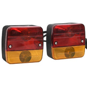 Vidaxl aanhangerlampen 2 st klassiek peertje 12 v 10,5x5x9,5 cm rood - afbeelding 2