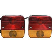 Vidaxl aanhangerlampen 2 st klassiek peertje 12 v 10,5x5x9,5 cm rood - afbeelding 3