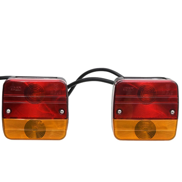 Vidaxl aanhangerlampen 2 st klassiek peertje 12 v 10,5x7,5x10 cm rood