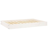 Vidaxl hondenmand 91,5x64x9 cm massief grenenhout wit - afbeelding 2