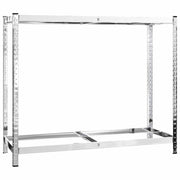 Vidaxl bandenrek 2-laags 110x40x110 cm staal zilverkleurig - afbeelding 2