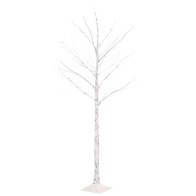 Vidaxl berkenboom led 72 led's warmwit 150 cm wit