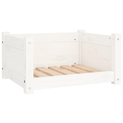 Vidaxl hondenmand 55,5x45,5x28 cm massief grenenhout wit