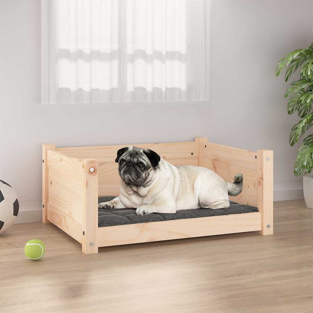 Vidaxl hondenbed 65,5x50,5x28 cm massief grenenhout