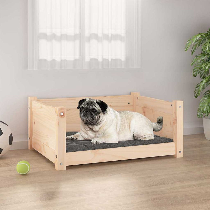 Vidaxl hondenbed 65,5x50,5x28 cm massief grenenhout