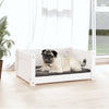 Vidaxl hondenbed wit 65,5x50,5x28 cm massief grenenhout