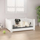 Vidaxl hondenbed wit 65,5x50,5x28 cm massief grenenhout