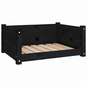 Vidaxl hondenmand 65,5x50,5x28 cm massief grenenhout zwart - afbeelding 2
