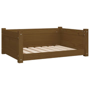 Vidaxl hondenmand 75,5x55,5x28 cm massief grenenhout honingbruin - afbeelding 2