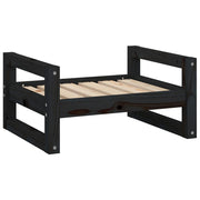 Vidaxl hondenmand 55,5x45,5x28 cm massief grenenhout zwart - afbeelding 2
