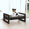 Vidaxl hondenmand 55,5x45,5x28 cm massief grenenhout zwart