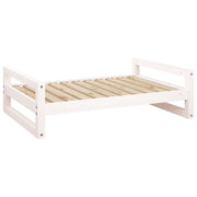 Vidaxl hondenmand 95,5x65,5x28 cm massief grenenhout wit - afbeelding 2