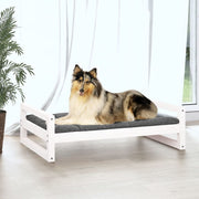 Vidaxl hondenmand 95,5x65,5x28 cm massief grenenhout wit - afbeelding 3