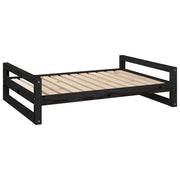 Vidaxl hondenmand 105,5x75,5x28 cm massief grenenhout zwart - afbeelding 2