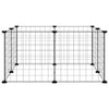 Vidaxl huisdierkooi met 8 panelen, zwart, 35x35 cm, staal