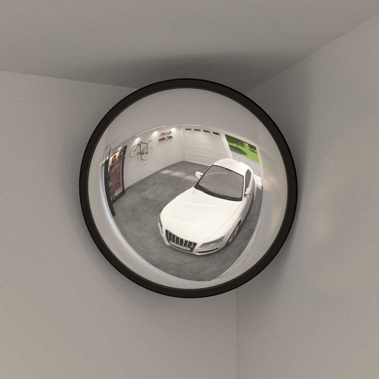 Vidaxl binnen verkeersspiegel convex zwart ø40 cm acryl