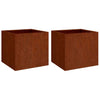 Vidaxl plantenbakken 2 st 42x40x39 cm cortenstaal