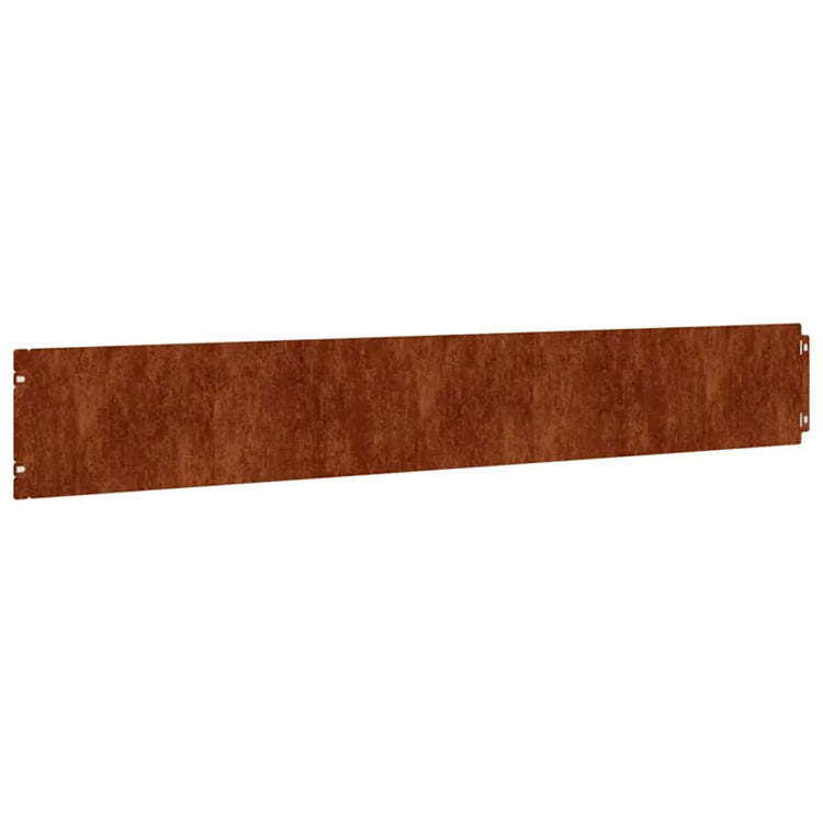 Vidaxl gazonrand 10 pcs 15 x 103 cm weervast staal roestig