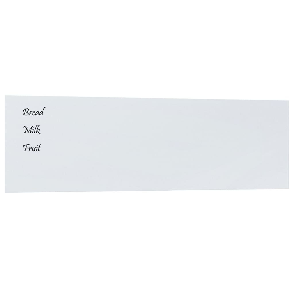 Vidaxl magneetbord voor aan de wand 100x30 cm gehard glas wit