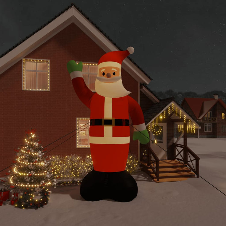 VidaXL Kerstman opblaasbaar met LED's 620 cm