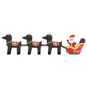 VidaXL Kerstdecoratie kerstman en rendieren opblaasbaar LED 138 cm - afbeelding 3