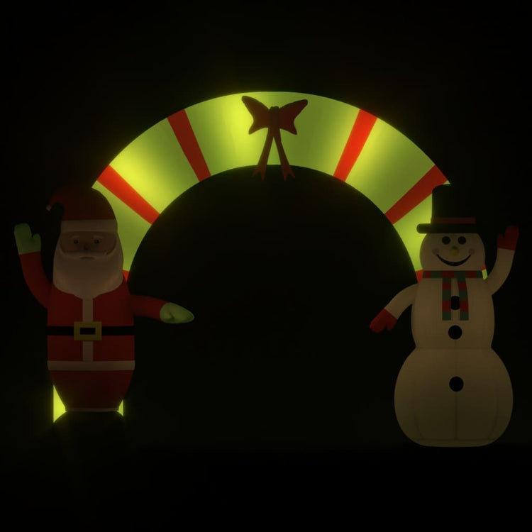 VidaXL Kerstboog opblaasbaar met LED's 270 cm