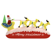 Vidaxl kerstdecoratie kerstman en rendieren opblaasbaar led 145 cm - afbeelding 3