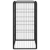 Vidaxl hondenkennel 4 panelen 50 x 100 cm gepoedercoat staal zwart