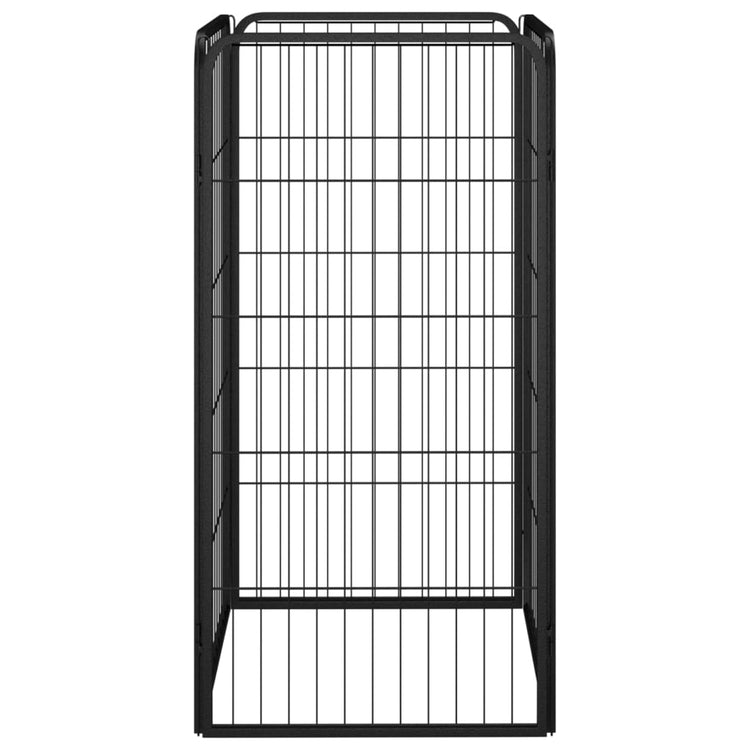 Vidaxl hondenkennel 4 panelen 50 x 100 cm gepoedercoat staal zwart