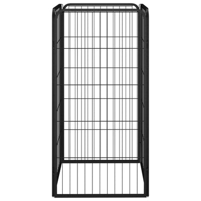 Vidaxl hondenkennel 4 panelen 50 x 100 cm gepoedercoat staal zwart