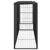 Vidaxl hondenkennel 10 panelen 50 x 100 cm gepoedercoat staal zwart