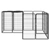 Vidaxl hondenkennel 14 panelen 50 x 100 cm gepoedercoat staal zwart