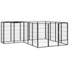 Vidaxl hondenkennel 18 panelen 50 x 100 cm gepoedercoat staal zwart