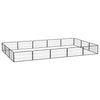Vidaxl hondenkennel 16 panelen 100x50 cm gepoedercoat staal zwart