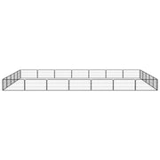 VidaXL Hondenkennel 24 panelen 100x50 cm gepoedercoat staal zwart - afbeelding 2