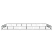 VidaXL Hondenkennel 28 panelen 100x50 cm gepoedercoat staal zwart - afbeelding 2