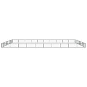 VidaXL Hondenkennel 36 panelen 100x50 cm gepoedercoat staal zwart - afbeelding 2