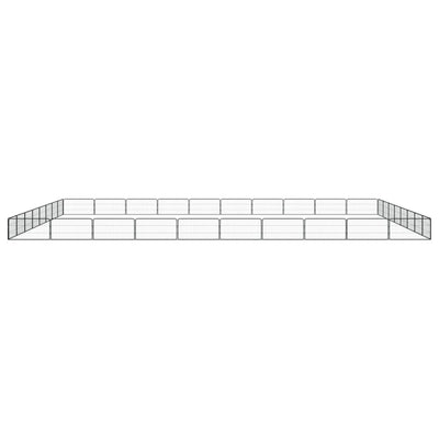 VidaXL Hondenkennel 36 panelen 100x50 cm gepoedercoat staal zwart