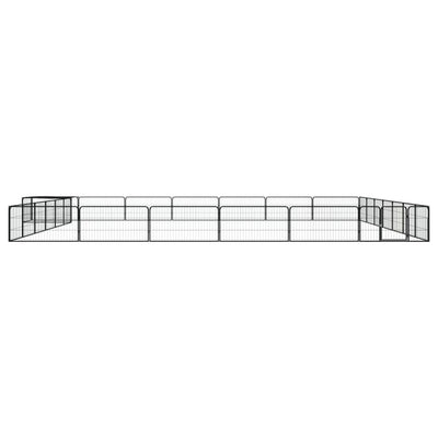 VidaXL Hondenkennel 28 panelen 100x50 cm gepoedercoat staal zwart