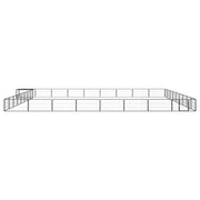 VidaXL Hondenkennel 36 panelen 100x50 cm gepoedercoat staal zwart - afbeelding 2