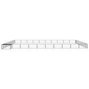 VidaXL Hondenkennel 40 panelen 100x50 cm gepoedercoat staal zwart - afbeelding 3