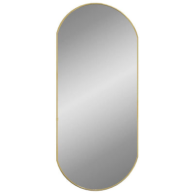 Vidaxl wandspiegel 90x40 cm ovaal goudkleurig