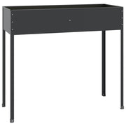 Vidaxl plantenbak 100,5x40,5x90 cm gegalvaniseerd staal antracietkleur - afbeelding 2
