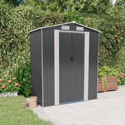 VidaXL Tuinschuur 192x108x223 cm gegalvaniseerd staal antracietkleurig - afbeelding 1