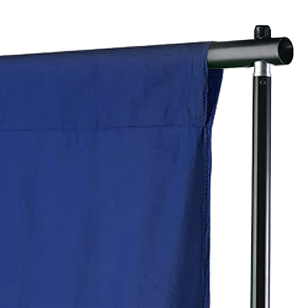 VidaXL Achtergrond zonder standaard chromakey 300x300 cm katoen blauw