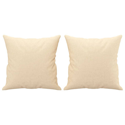 Vidaxl sierkussens 2 st 40x40 cm stof crèmekleurig