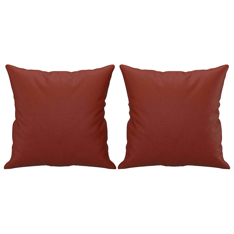 Vidaxl sierkussens 2 st 40x40 cm kunstleer wijnrood
