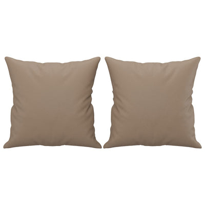 Vidaxl sierkussens 2 st 40x40 cm kunstleer cappuccino