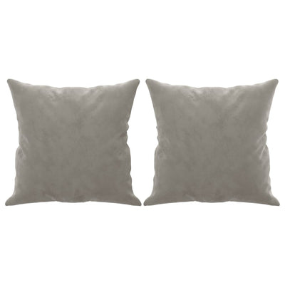 Vidaxl sierkussens 2 st 40x40 cm fluweel lichtgrijs